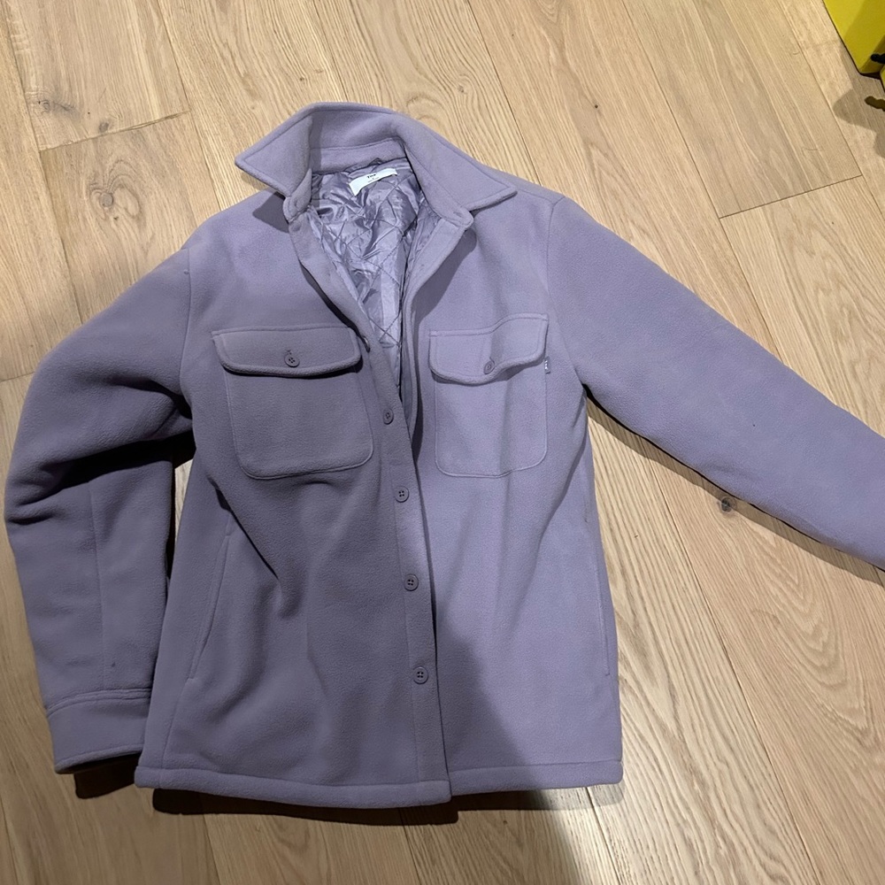 Aritzia Tna Polar Fleece Shacket -  purple Size 2 | Color: purple| Size: M